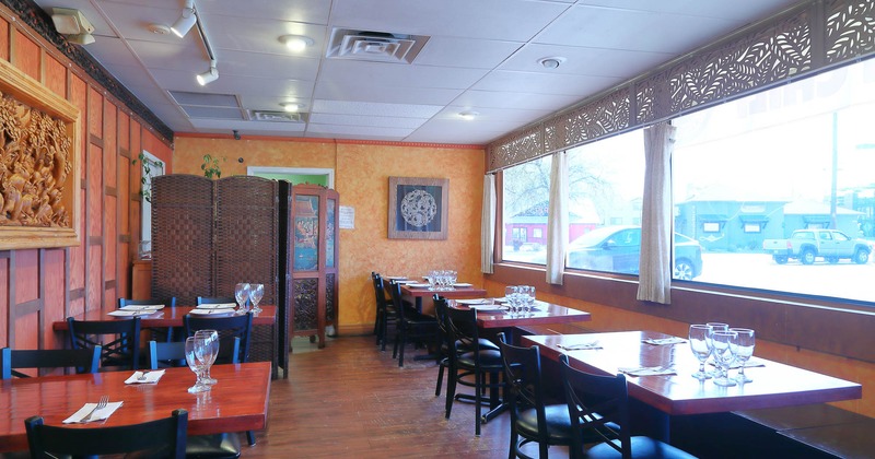 Interior, seating place near windows