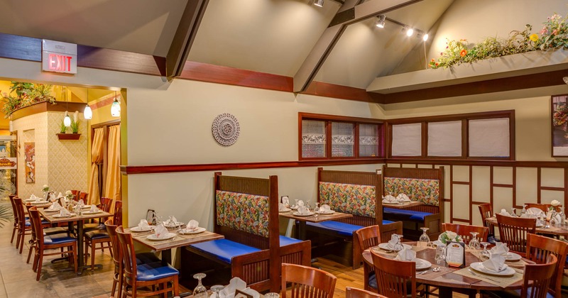 Diner area, tables and chairs, booths