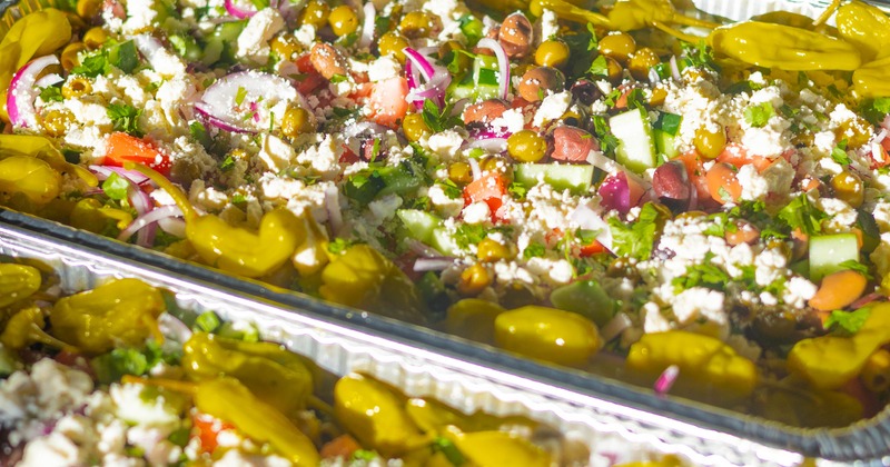 Greek salad trays