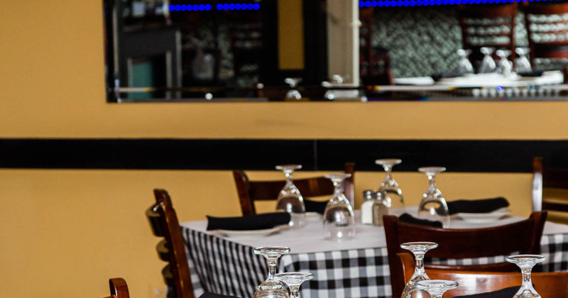 Interior, table for four closeup