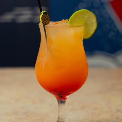 Cocktail served on the table.