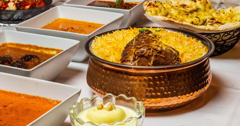 Various Indian dishes