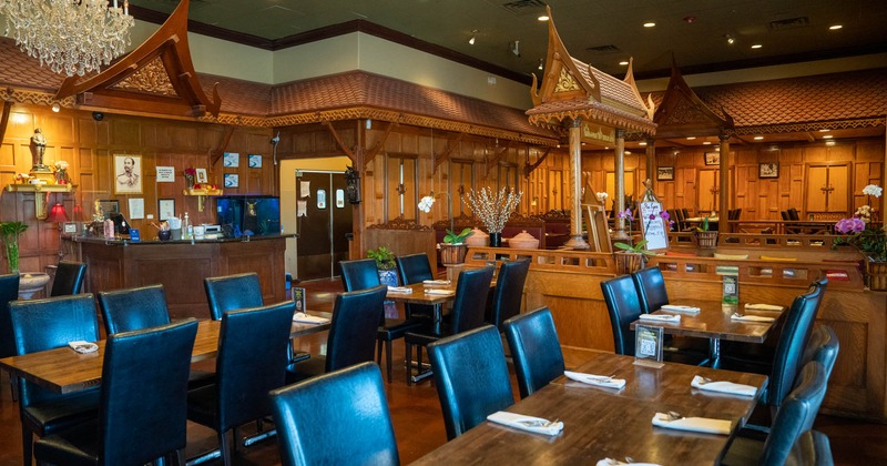 Restaurant interior, seating space