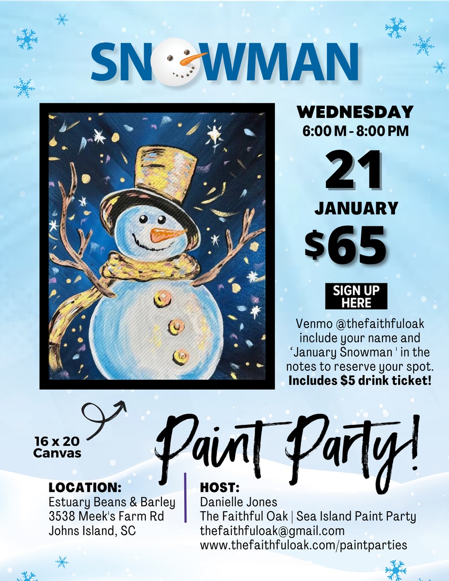 Paint and Sip: Snowman event photo
