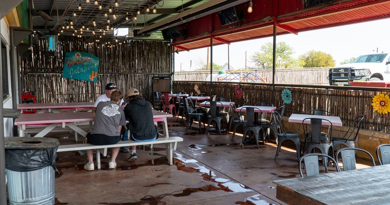 Exterior, terrace, tables, chairs