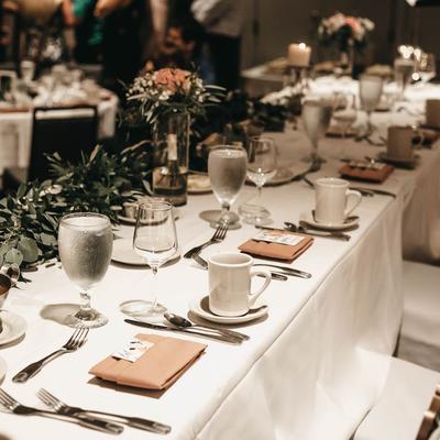 Tables set for a special occasion