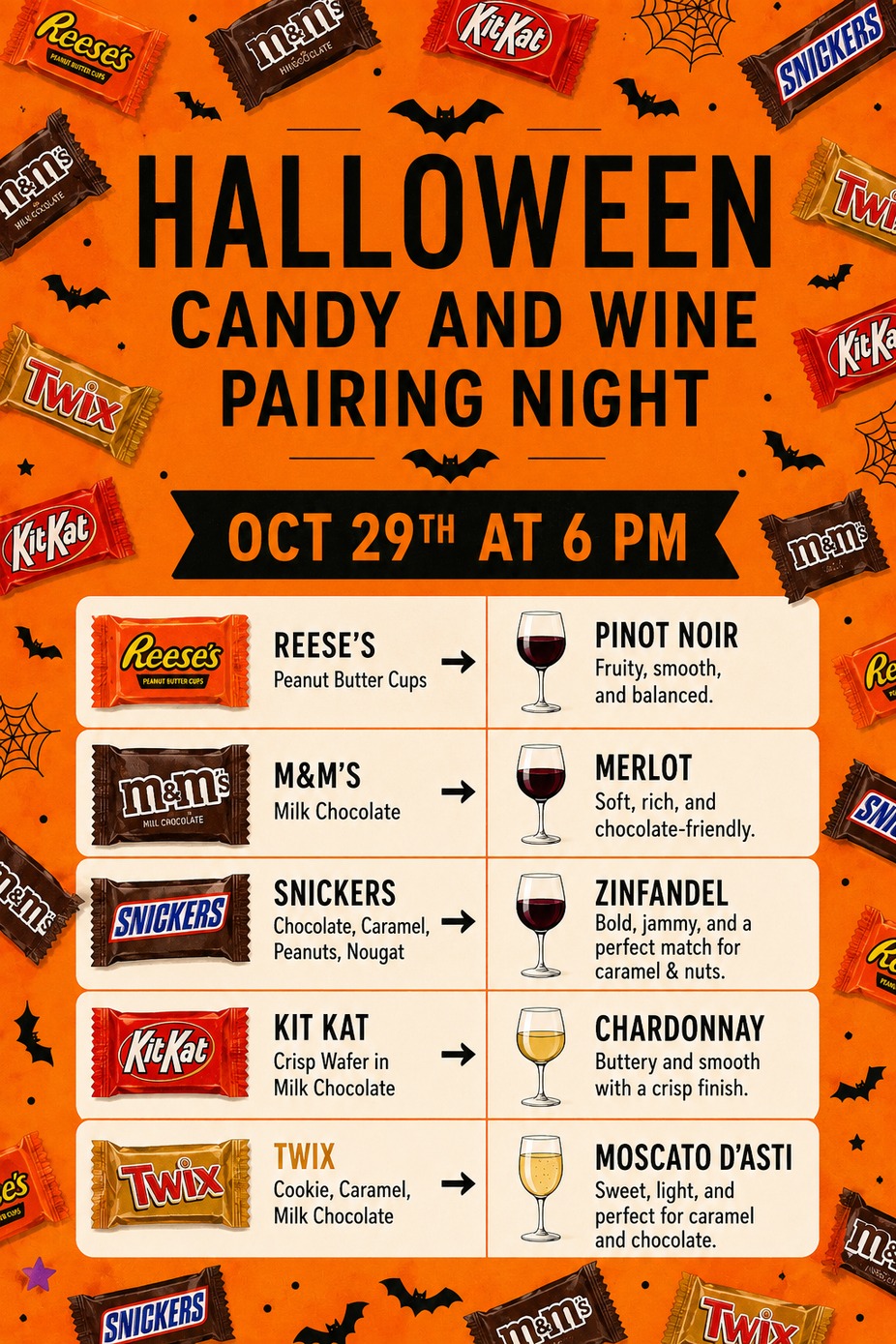 Halloween Candy & Wine Pairing event photo