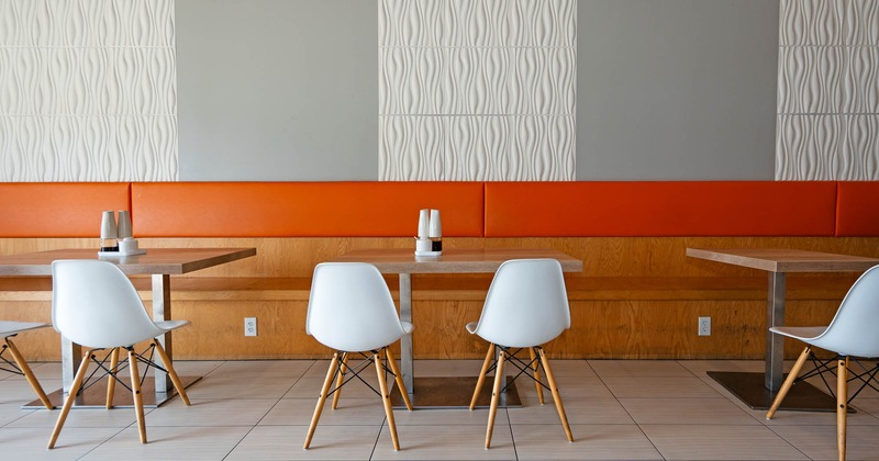 Interior, seating place near wall