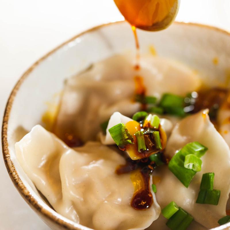 Pork Dumplings in Chili Oil photo