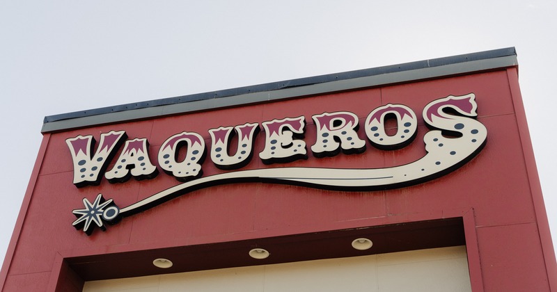 Restaurant sign above the front entrance