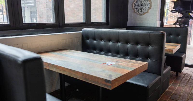 Interior, dining booths