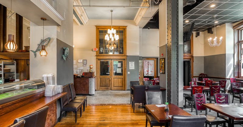 Interior, spacious dining area