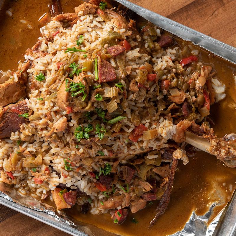 Jambalaya Cajun Smoked Turkey Leg photo