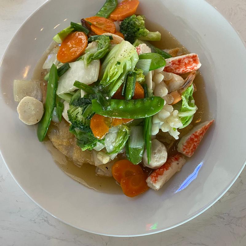 Seafood Pan Fried Rice Noodles photo