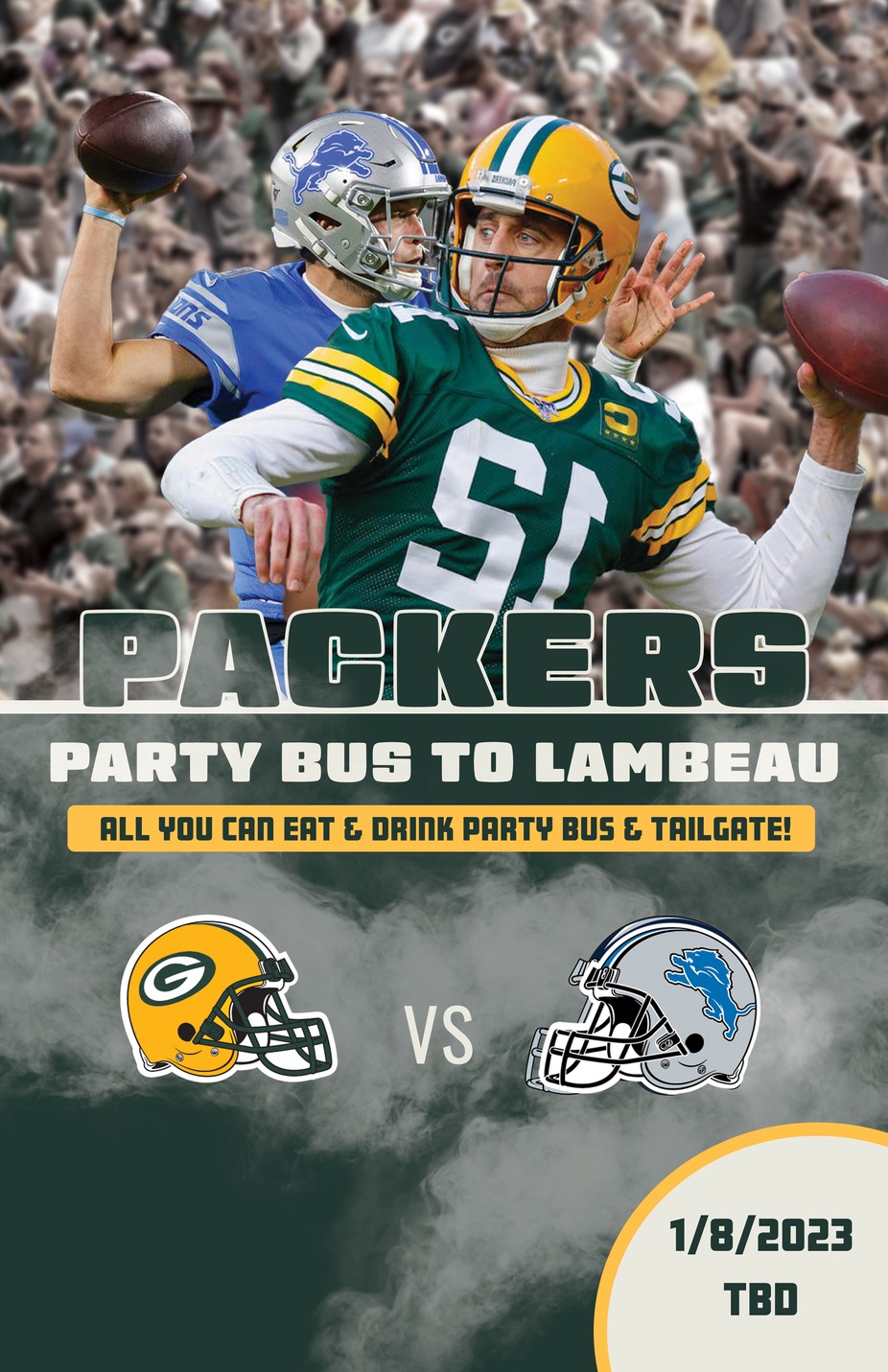 Packers Vs. Lions Party Bus to Lambeau event photo