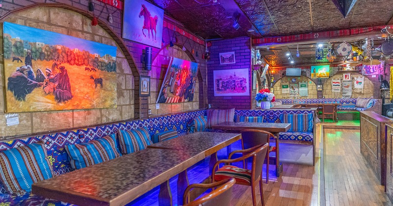 Arabic-style interior seating area