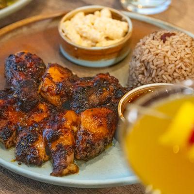 Jerk chicken plate.