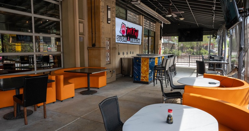 Exterior, tables and chairs