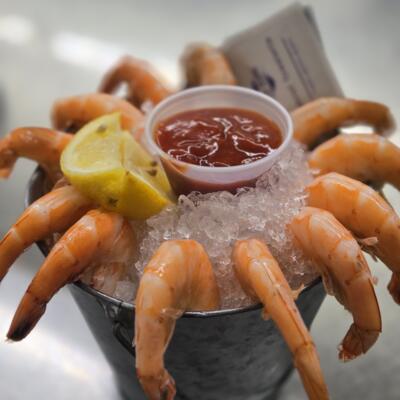 peel and eat shrimp, bayou jacks cajun grill, roanoke, texas.