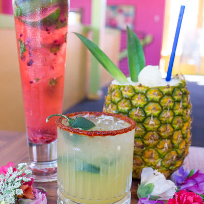Various drinks.
