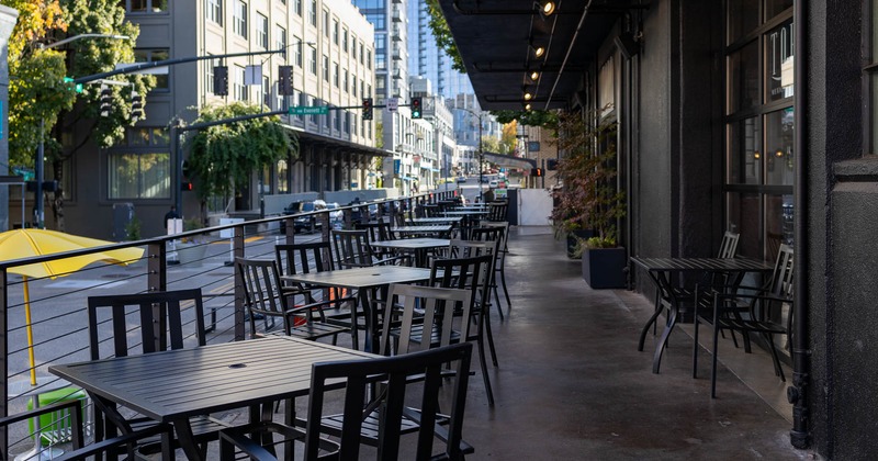 Exterior, patio, seating area