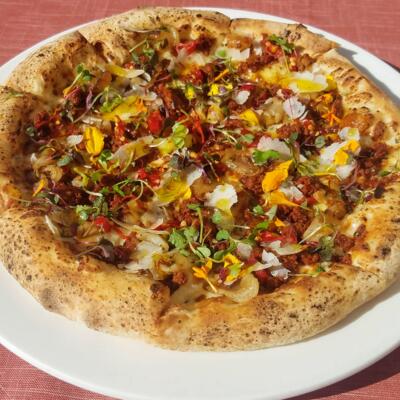 Lamb Curry Pizza.