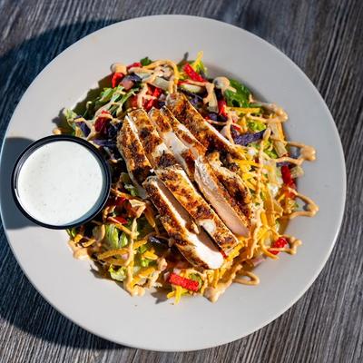 Southwest Salad, served with ranch dressing.