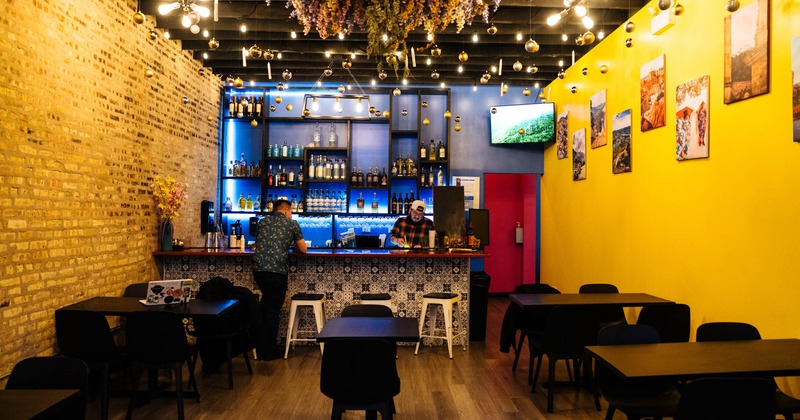 Seating and bar areas