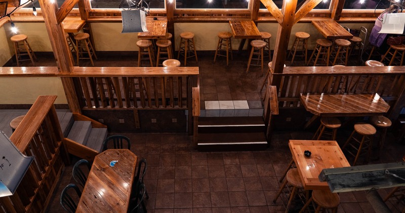 Interior, seating area, view from above