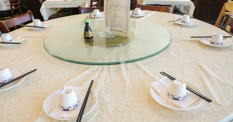 Diner set up table, close up