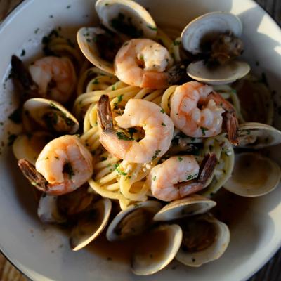 Shrimp Clam Pasta.