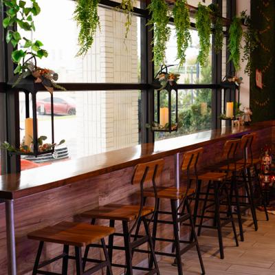 Interior seating space.