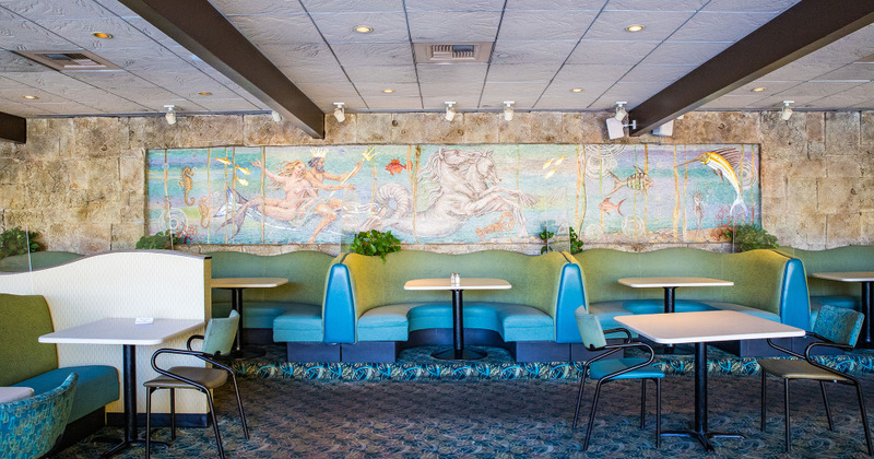 Restaurant interior, picture wall,decorations