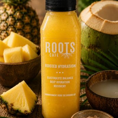 Fresh pineapple juice.