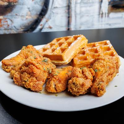Chicken and waffles.