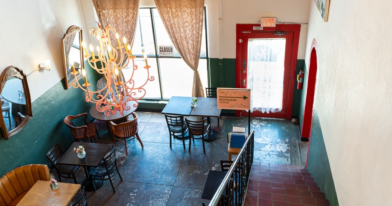 Diner area, top view