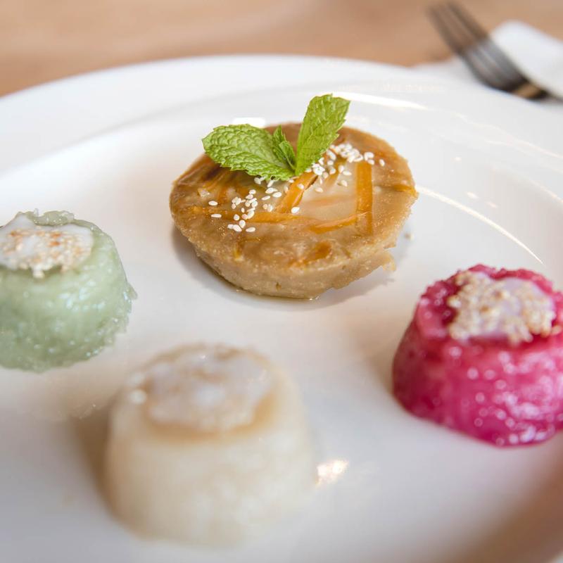 Thai Custard with Sweet Sticky Rice photo