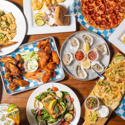 Assorted food dishes.