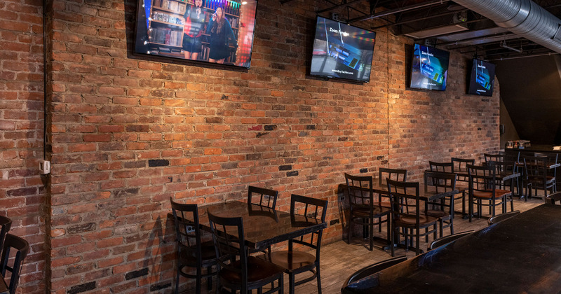 Interior, tables lined up