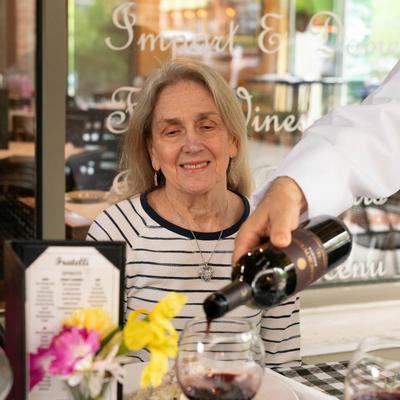 A guest being served by the staff.