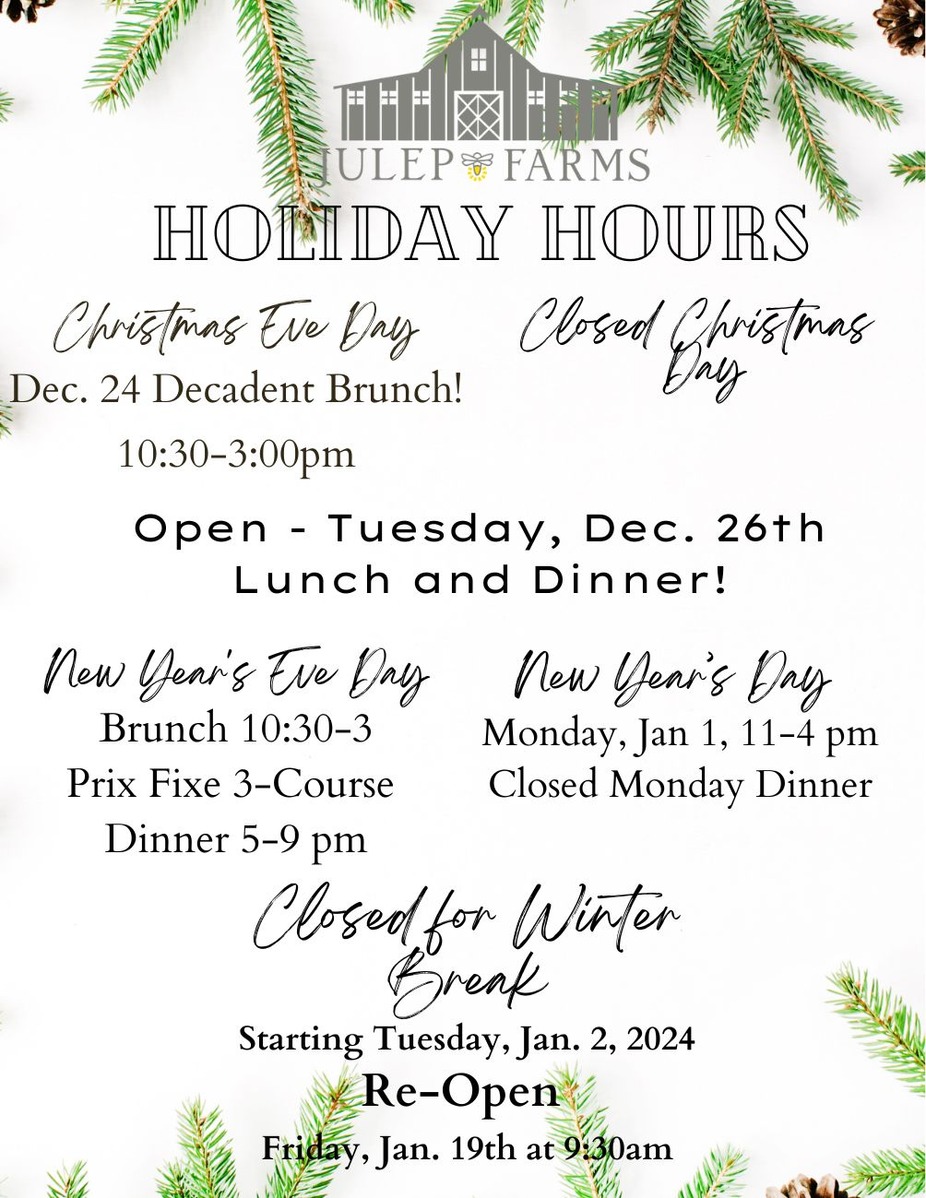 Events Julep Farms Dillard, GA