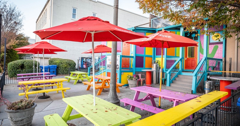 Exterior with guest seats