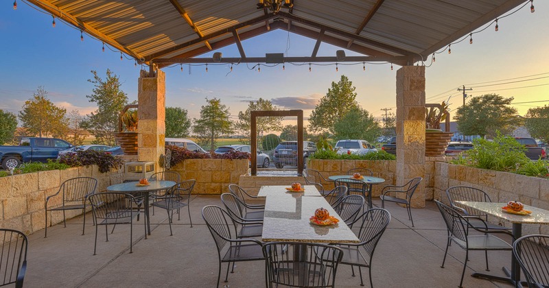 Exterior, seating place on covered patio