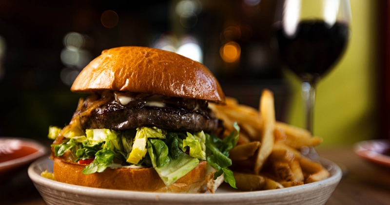 Cheeseburger and fries