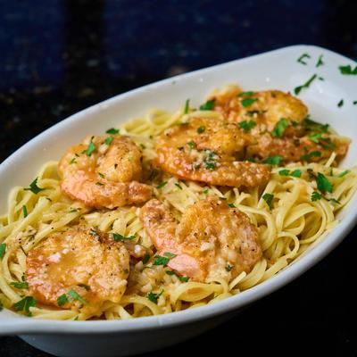 Shrimp scampi.