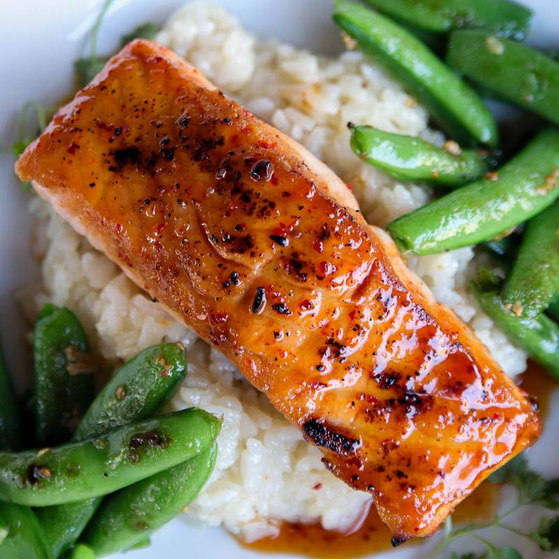 menu item 12 of 13, Asian Glazed Salmon