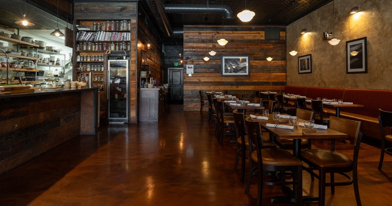 Interior, bar and dining area