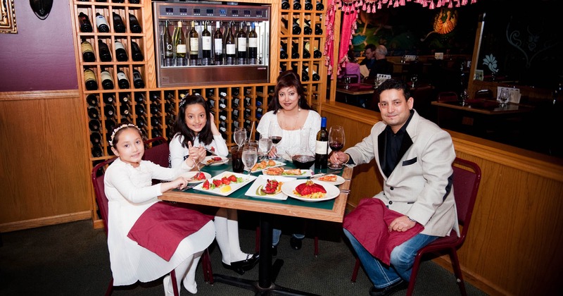 Customers sitting at the table