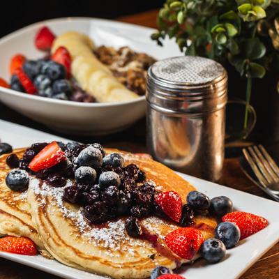 Blueberry Compote Pancakes