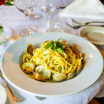 Pasta with clams.